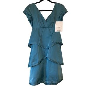 Marc Jacobs Silk Tiered Teal/Turquoise Dress Sz 2